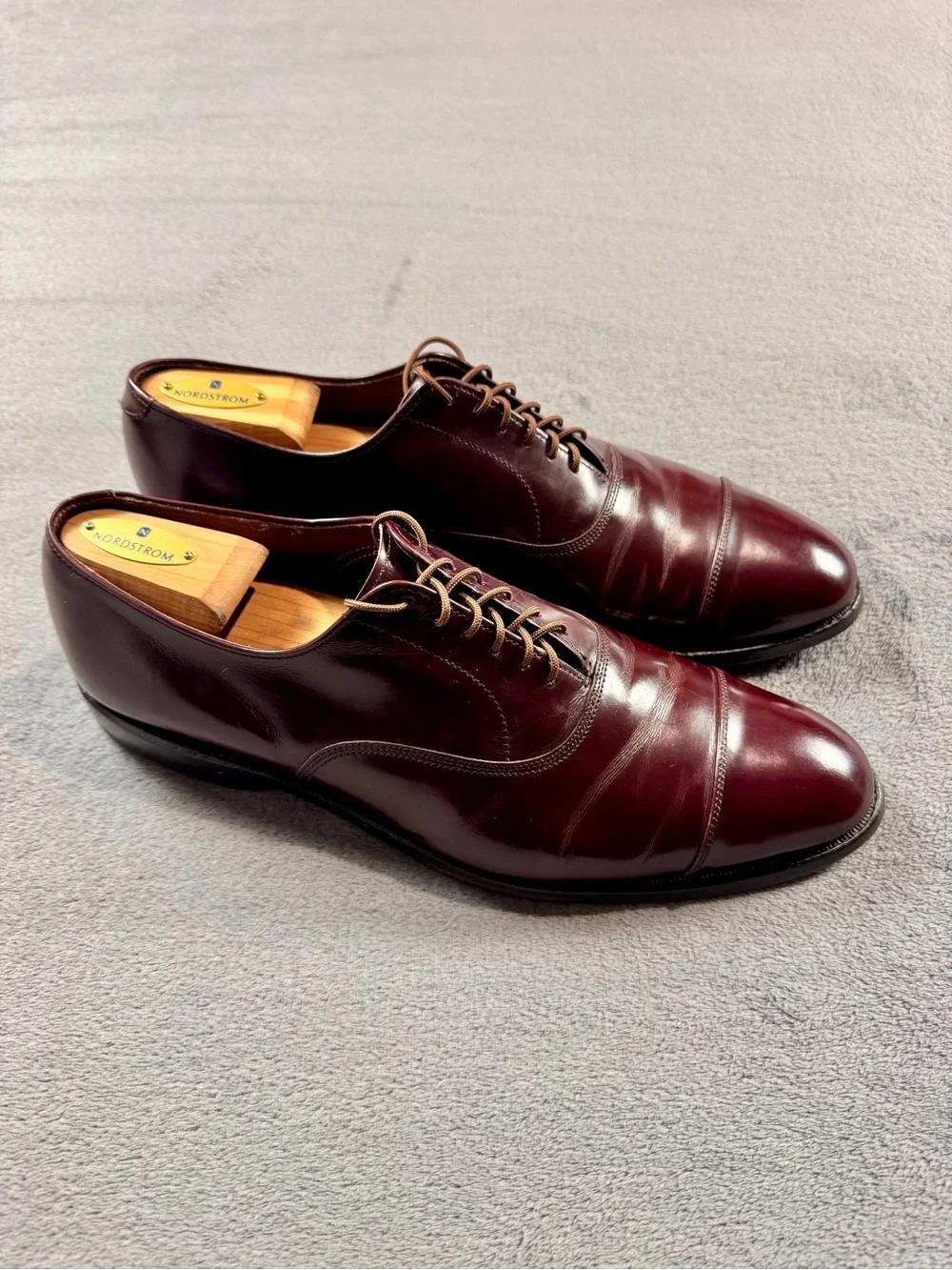 Allen Edmonds Park Avenue Burgundy Cap-Toe Oxfords